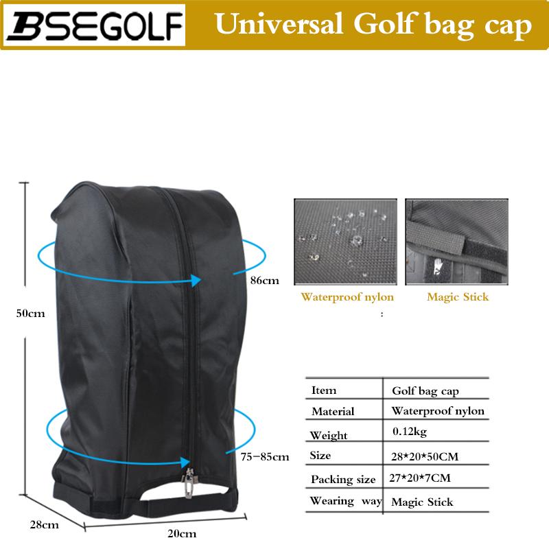 Túi golf nắp chống nước chống nước bảo vệ mũ bảo vệ có thể điều chỉnh bằng vải nylon nylon Color: Black