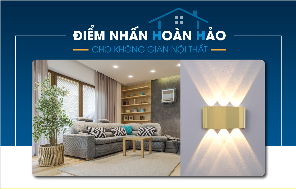 Đèn LED gắn tường trang trí 6w chính hãng Rạng Đông Model: GT18.3M 6W