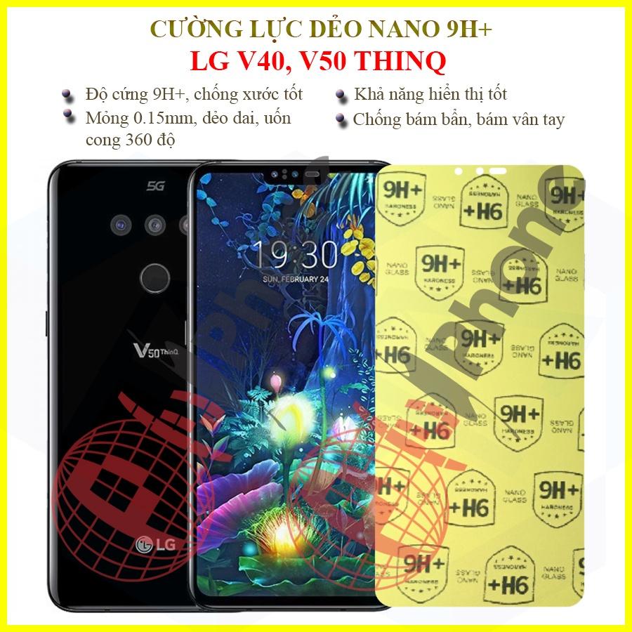 Dán cường lực dẻo nano full 95% dành cho  LG V50 ThinQ