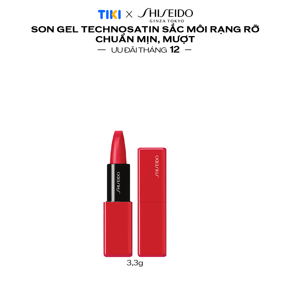 Son Môi Shiseido Smu Technosatin Gel Lipstick 3.3G - 416 Red Shift