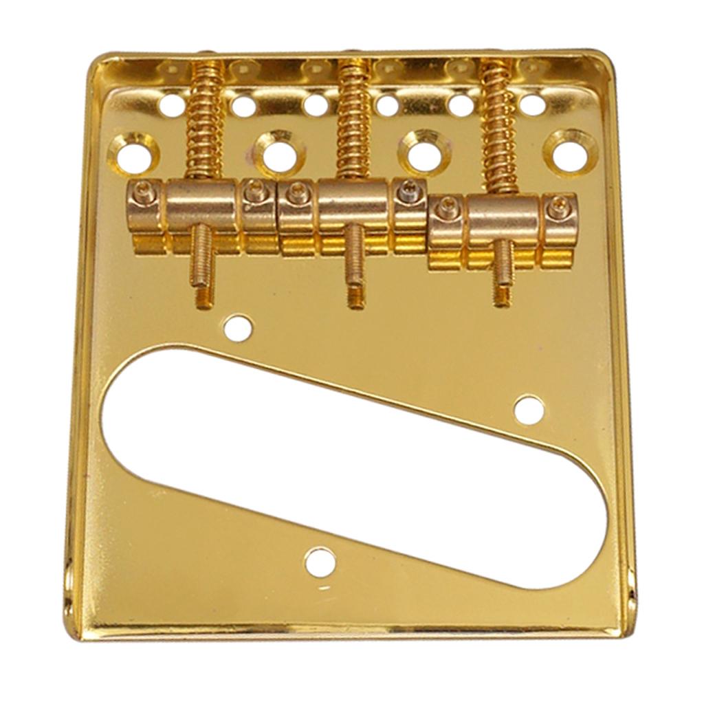 3 String Guitar Bridge for TL Electric Bass Parts Accessory Golden Spring