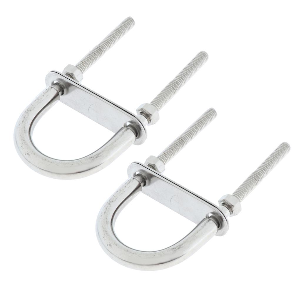 2 Pieces M5*78 Boat Bow Eye, Stern Eye / U-Bolt, Boat Parts, 100% 304-Stainless Steel