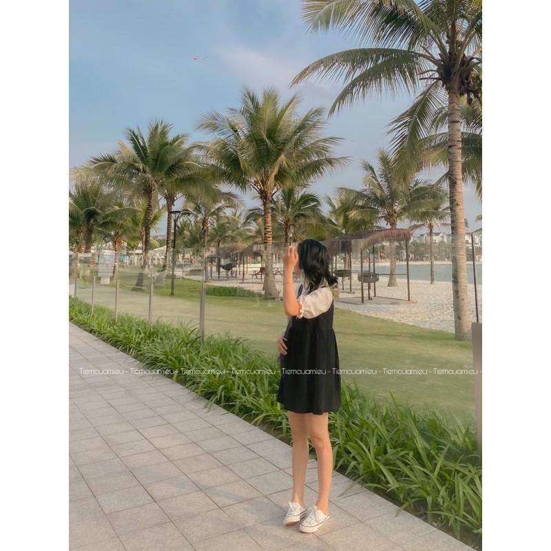 VÁY PHỐI CỔ BẺ