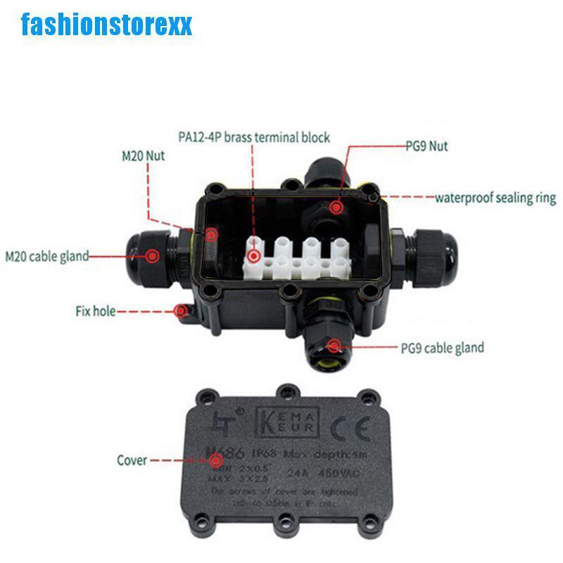 Hộp Kết Nối Cáp IP66 2 / 3 Cách