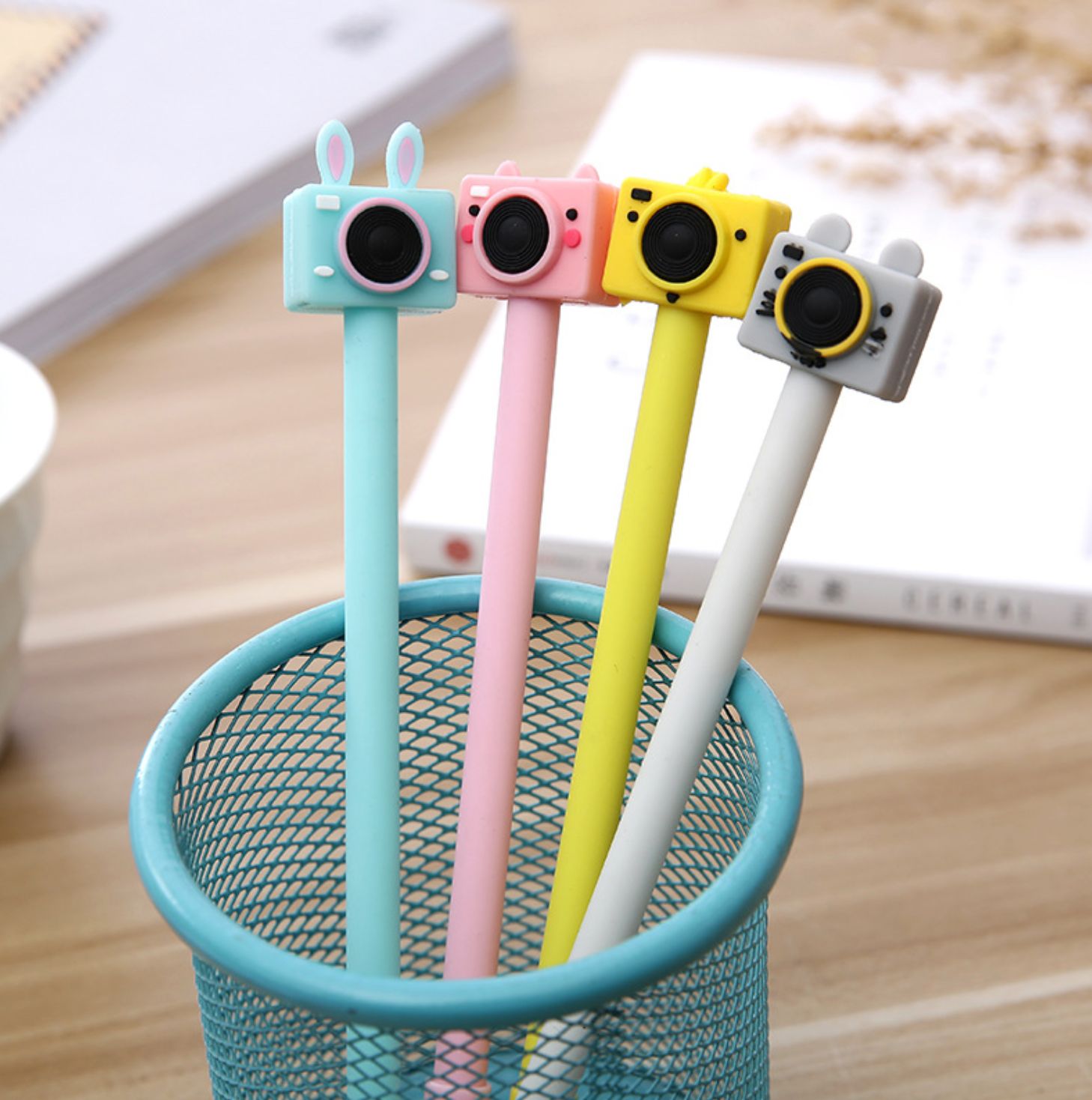 Bút Bi Viết Hình Máy Ảnh Siêu Dễ Thương - Bút Bi Nước Văn Phòng Mực Đen