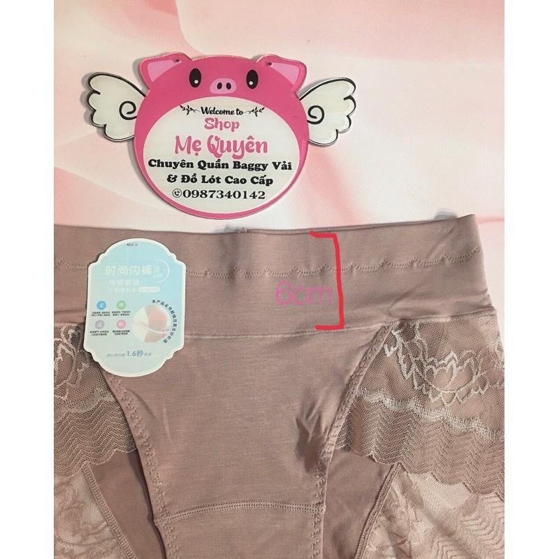 Quần lót Cotton phối Ren cạp cao gen bụng hàng cao cấp