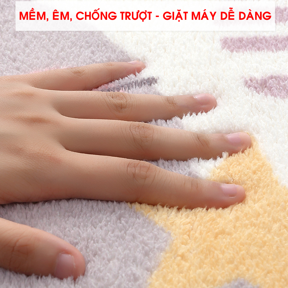 Thảm lông cừu trải sàn, trang trí nhà cửa, trải phòng ngủ hình động vật ngộ nghĩnh, KT 40x120cm