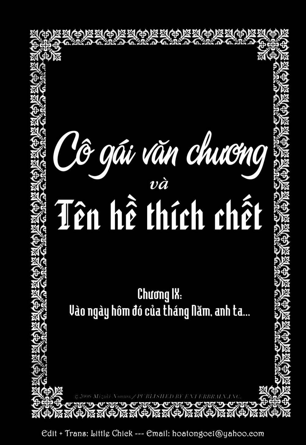 cô gái văn chương và tên hề thích chết chapter 9 1