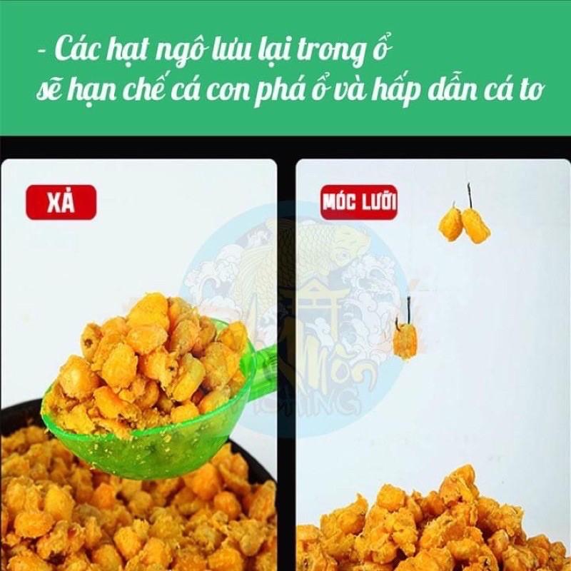 Mồi câu ngô ủ 1 gói = 1kg bắt cá trắm + chép + trôi + rô phi mồi siêu nhậy