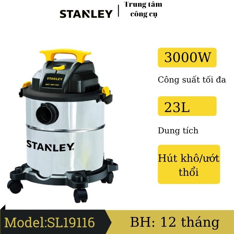 Máy Hút Bụi Công Nghiệp Hút Khô Và Ướt USA Stanley SL19116 - Hàng Chính Hãng