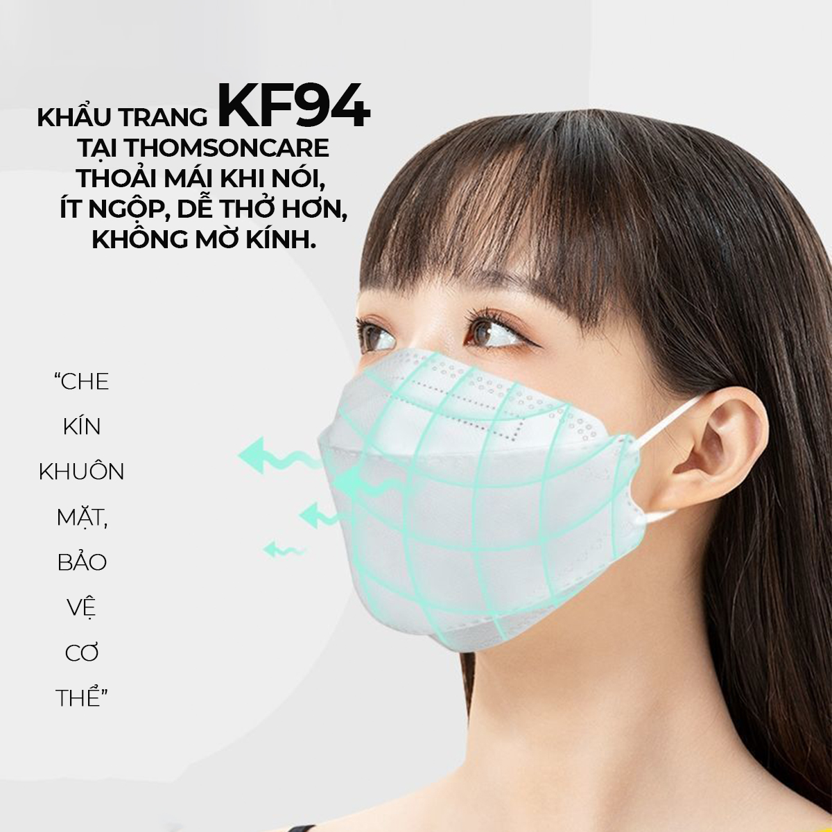 Set Khẩu Trang KF94 Hàn Quốc, 4 Lớp Màu Trắng 50 Cái Thương hiệu One Mask