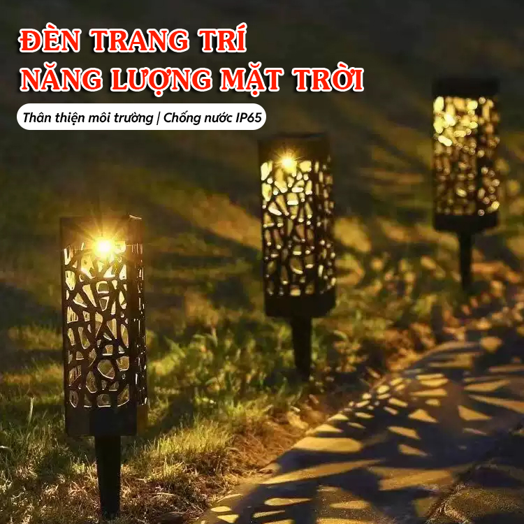 Đèn Trang Trí Năng Lượng Mặt Trời Cắm Đất, Lối Đi, Trang Trí Quán Xá - DA3032