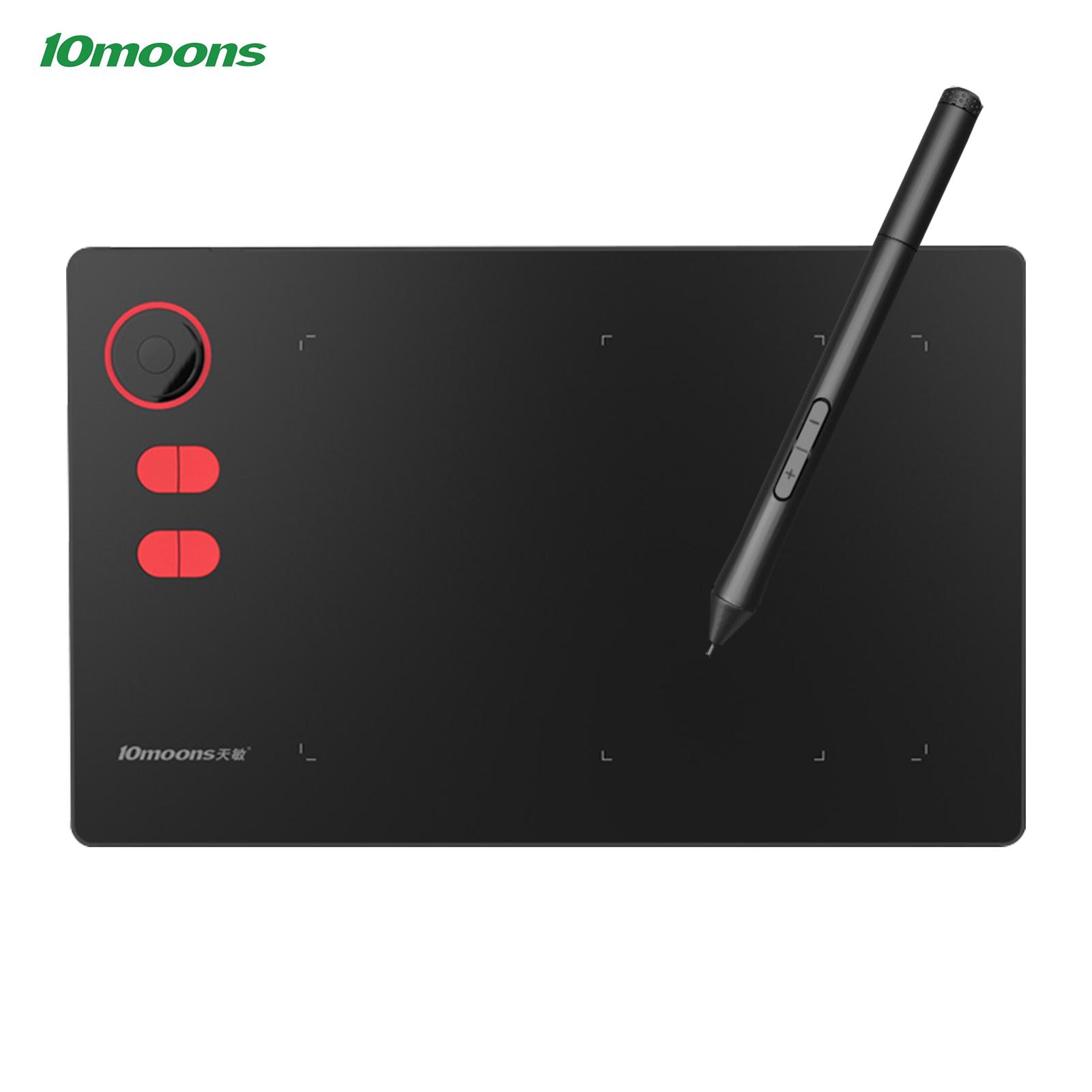 10moons G20 Graphics Drawing Tablet Ultralight Digital Art Creation Sketch 8.4x5.7 Inches with Battery-free Stylus 8 Pen