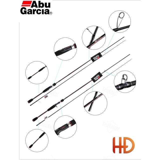 Bộ cần câu máy ngang cần dài 2m4 abu black max + máy ngang CD 201 cần ABu Garcia black max cần cực khoẻ y hình