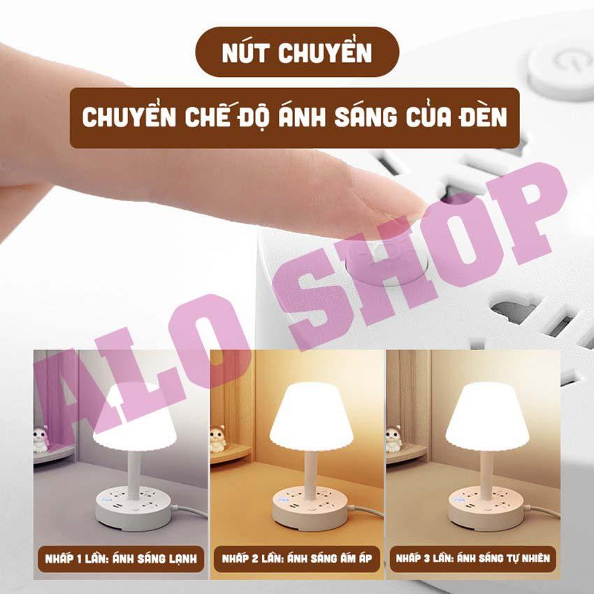 Đèn bàn đèn ngủ tích hợp ổ cắm điện cổng USB hàng cao cấp - ALOSHOP