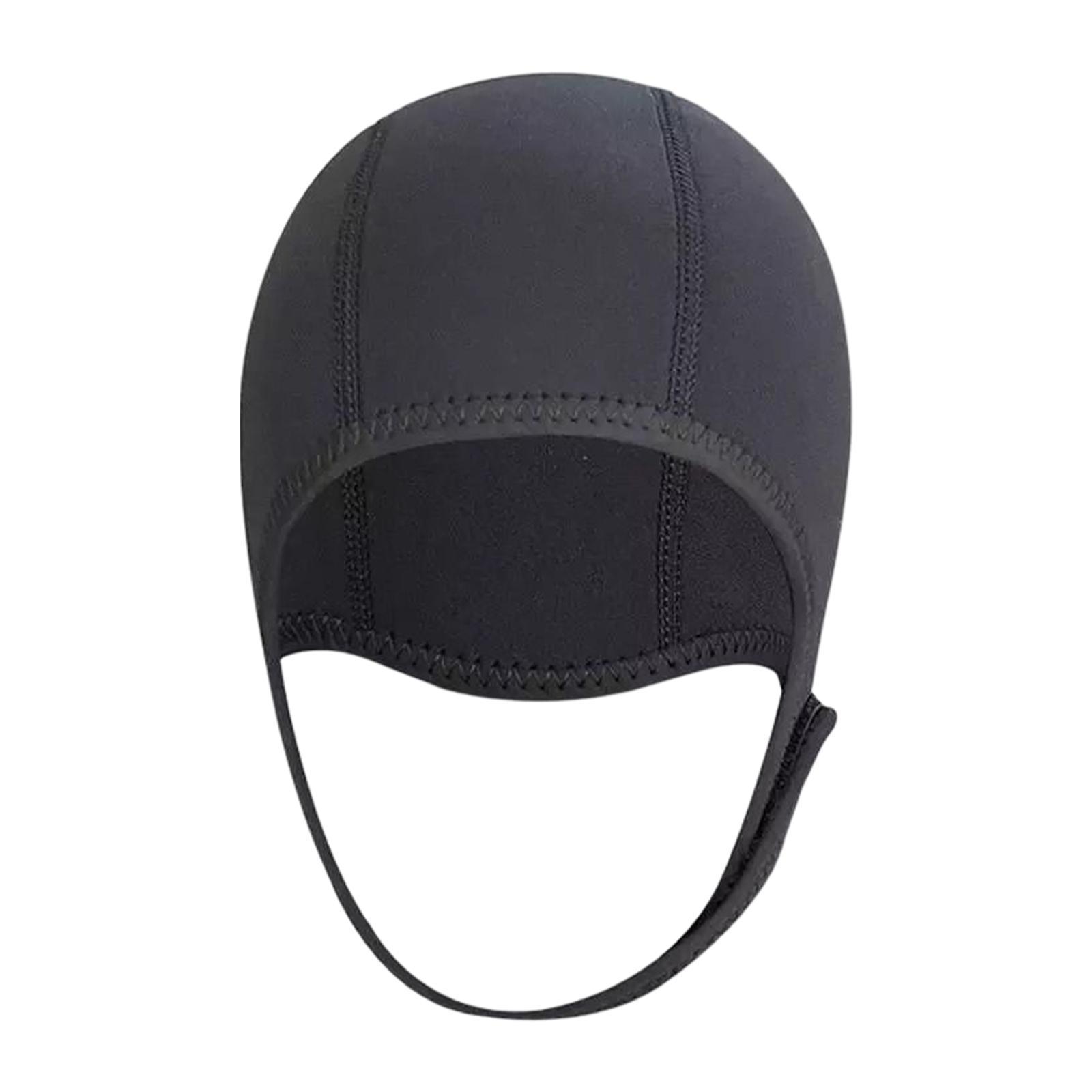 3mm Neoprene Scuba Diving Hat Thicken Winter Warm Adjustable Wetsuit Thermal Hood Dive Hood Swimming Hat for Underwater Canoeing Unisex