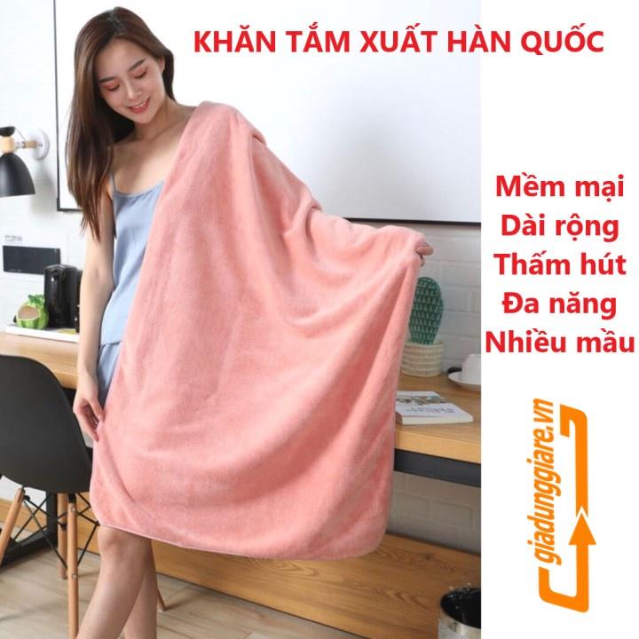 KHĂN TẮM HÀN QUỐC (140x70cm) khăn quấn trẻ em cao cấp siêu mềm mịn dùng đa năng cho gia đình và khách sạn