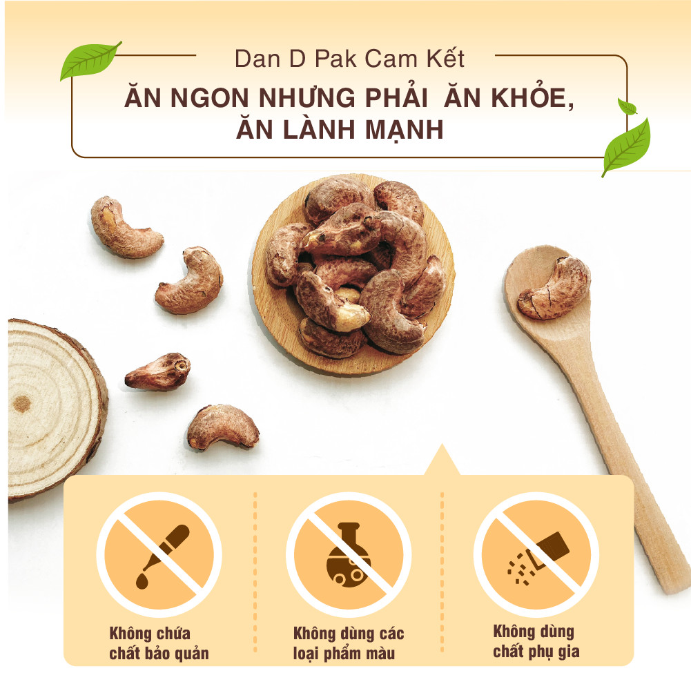 Hạt Điều Không Muối 1kg Dan D Pak