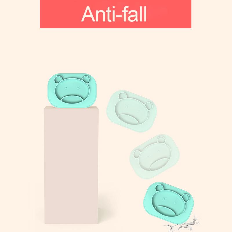 Silicone Cho Bé Chống Rơi Đĩa Dùng Tiệc Bộ Đồ Ăn Trẻ Em Sáng Tạo Hoạt Hình Ăn Sáng Tấm Bát Dễ Thương Gia Sư Đoàn Đĩa