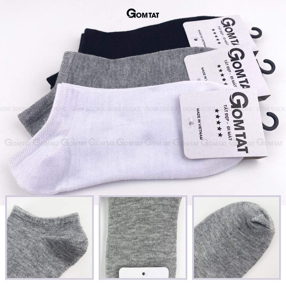 Tất trơn CỔ NGẮN Nam Nữ VNXK chuẩn xuất Nhật chất liệu cotton thoáng mát khử mùi - VOTRON-VNXK