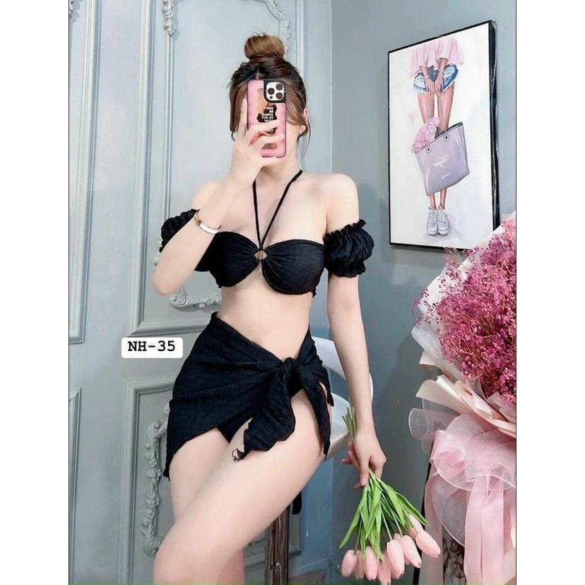 Set bikini kèm quây mới nhất chất vải xốp mới nhất ( Hàng loại 1