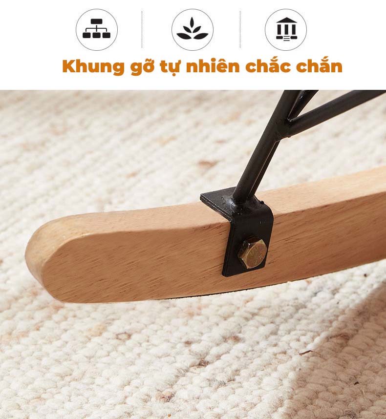 Ghế thư giãn bập bênh Tặng kèm ghế gác chân, chính hãng NIKITA, có đệm sofa tách rời