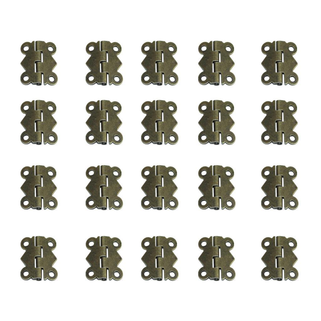 2-8pack 20 Pieces Antique Butterfly Door Cabinet Hinges with 80 Pieces Screws