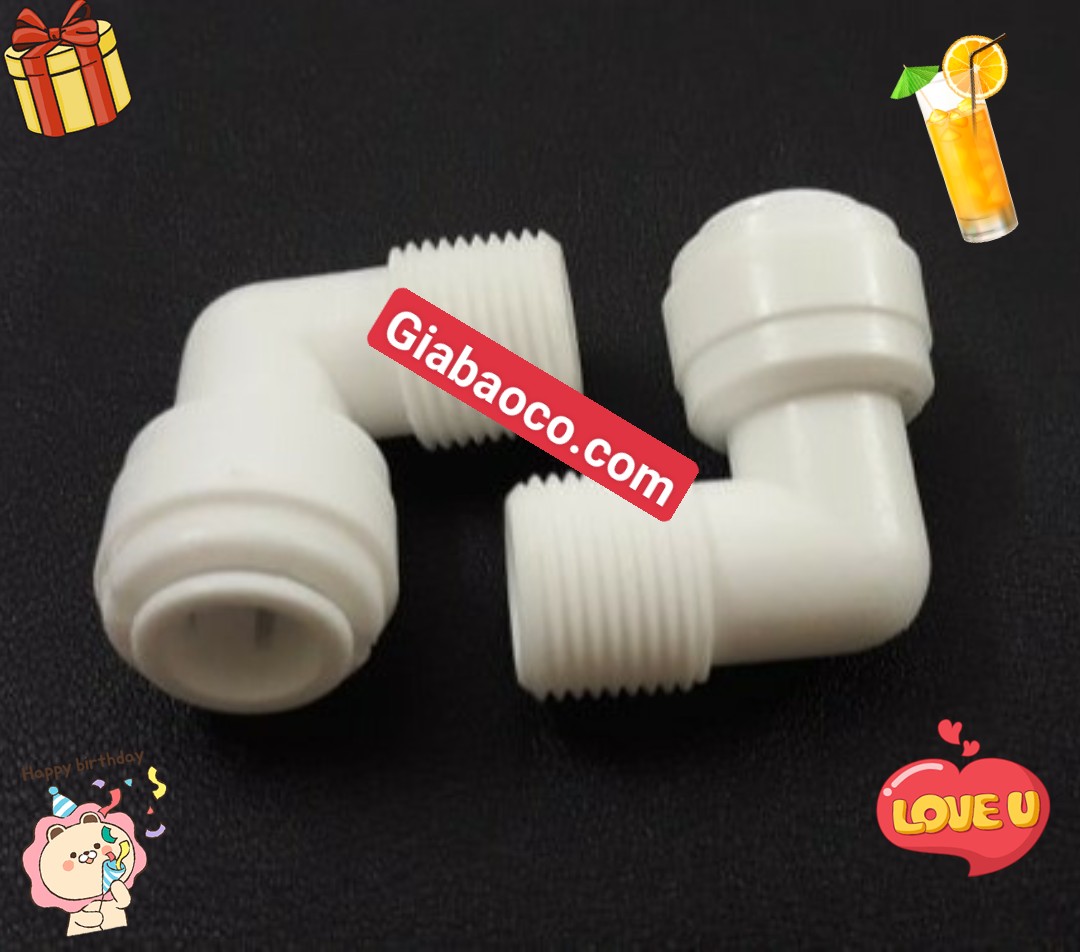 COMBO 2 CÁI : Co Nối Nhanh Ren 17mm ra Dây Ống 10mm hoặc 6mm - Dùng để nối từ máy bơm trong máy lọc nước R.O, nano, phun sương . .