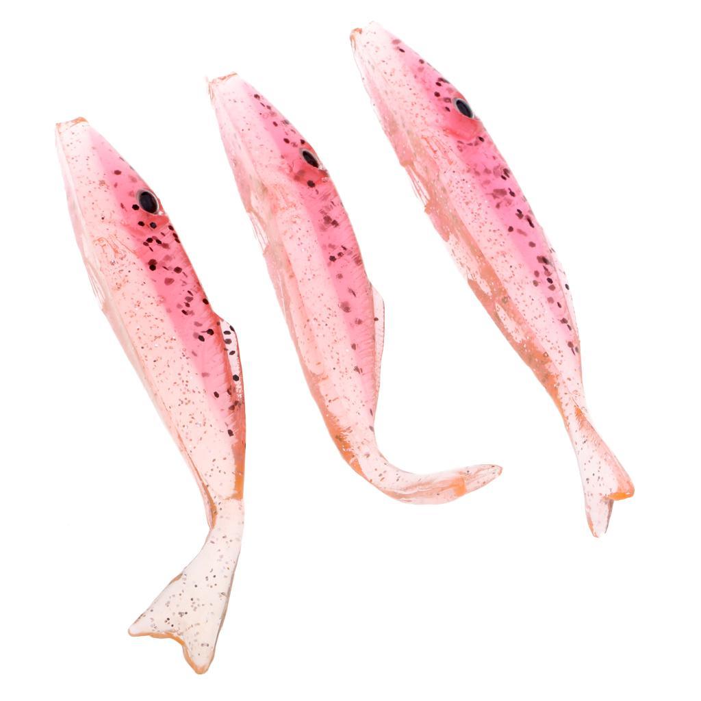 3pcs Soft Fishing Lure Worm Swimbait CrankBait Bass Trout Shad Fish Lure High Quality Durable to Use