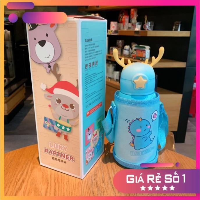 Bình giữ nhiệt cho bé 400ml bằng thép không gỉ 304 an toàn sức khỏe giữ nhiệt 10 tiếng cực đáng yêu