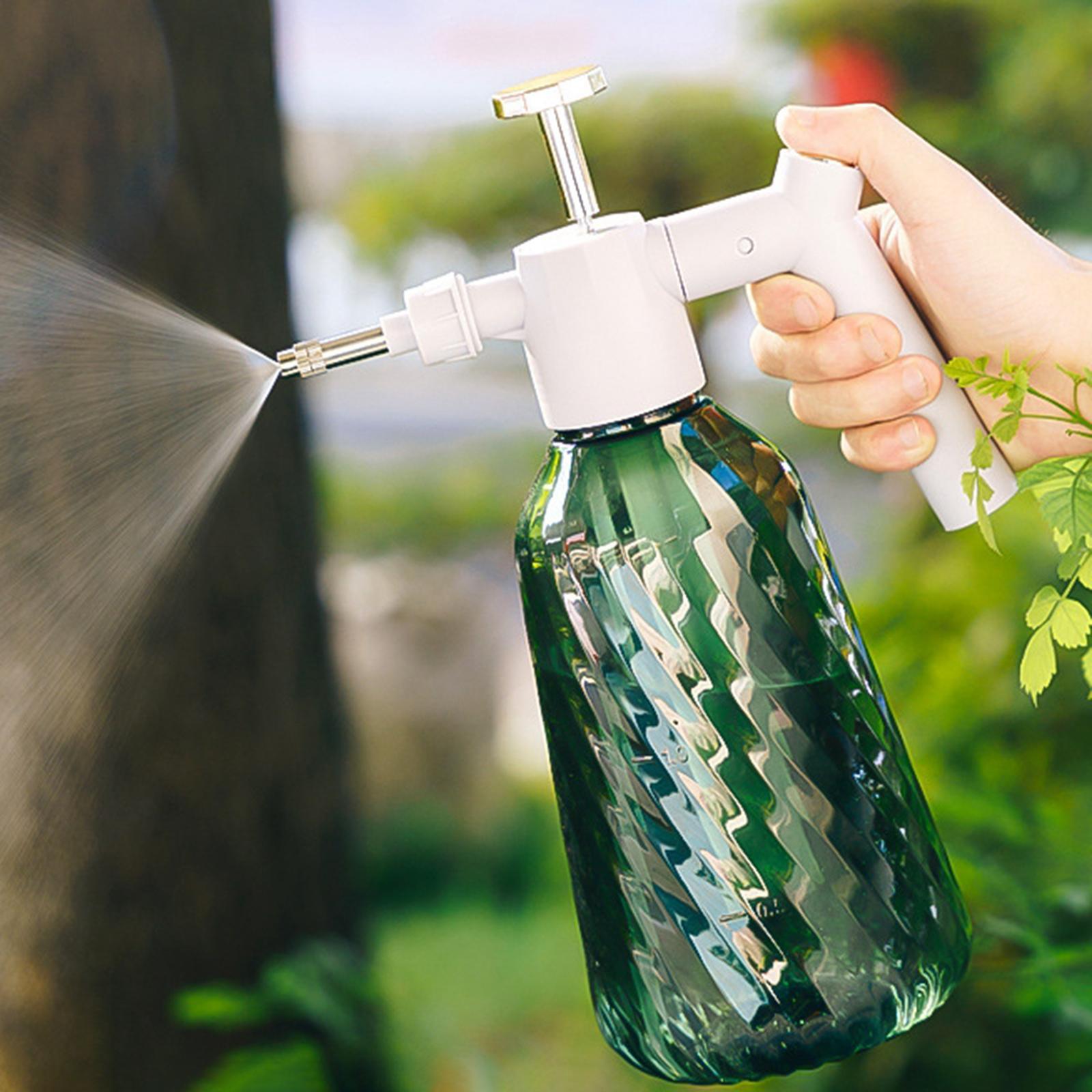 0.4 Gallon Handheld Garden Pump Sprayer with Adjustable Nozzle, 1.5L Hand Pump Pressure Water Sprayer Watering Can for Lawn and Garden, Car Detailing