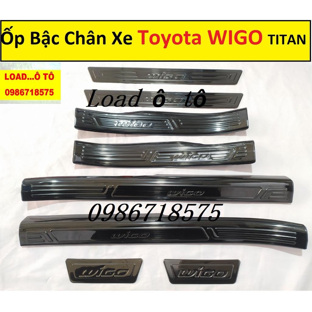 Ốp Bậc Chân, Nẹp Bước Chân Xe Toyota Wigo 2023-2018 Mẫu Titan Cao Cấp Load Ô Tô