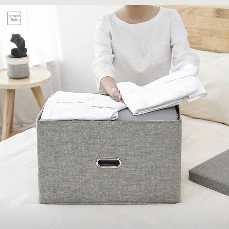 Combo 2 Hộp Đựng đồ Hàn Quốc size lớn 45x34xH24cm (Storage Box)