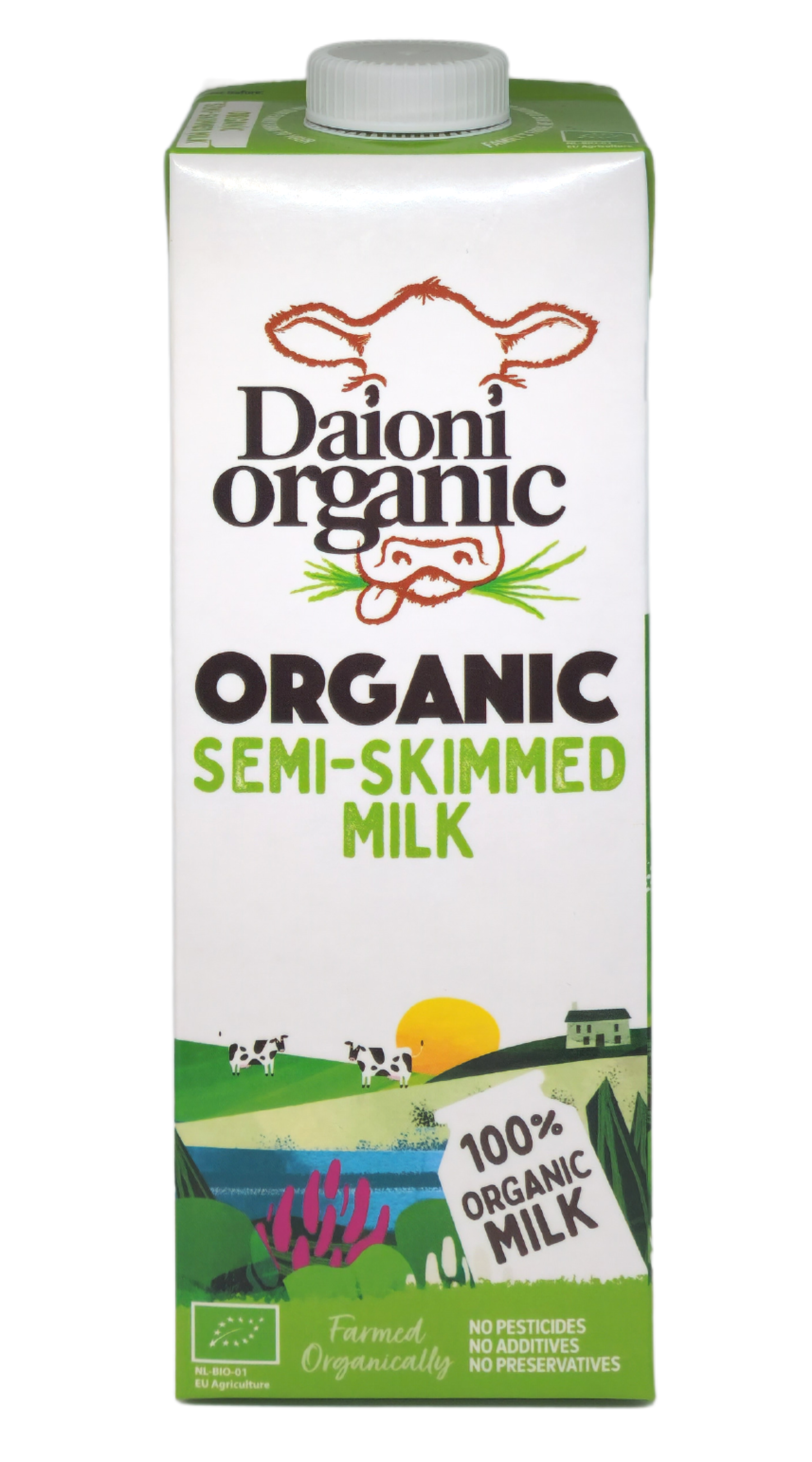 Sữa tươi hữu cơ tiệt trùng tách béo 1.6% Daioni 1 Lit