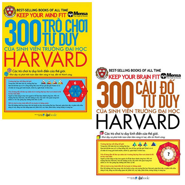 Combo 300 Trò Chơi Tư Duy Của Sinh Viên Trường Đại Học Harvard và 300 Câu Đố Tư Duy Của Sinh Viên Trường Đại Học Harvard