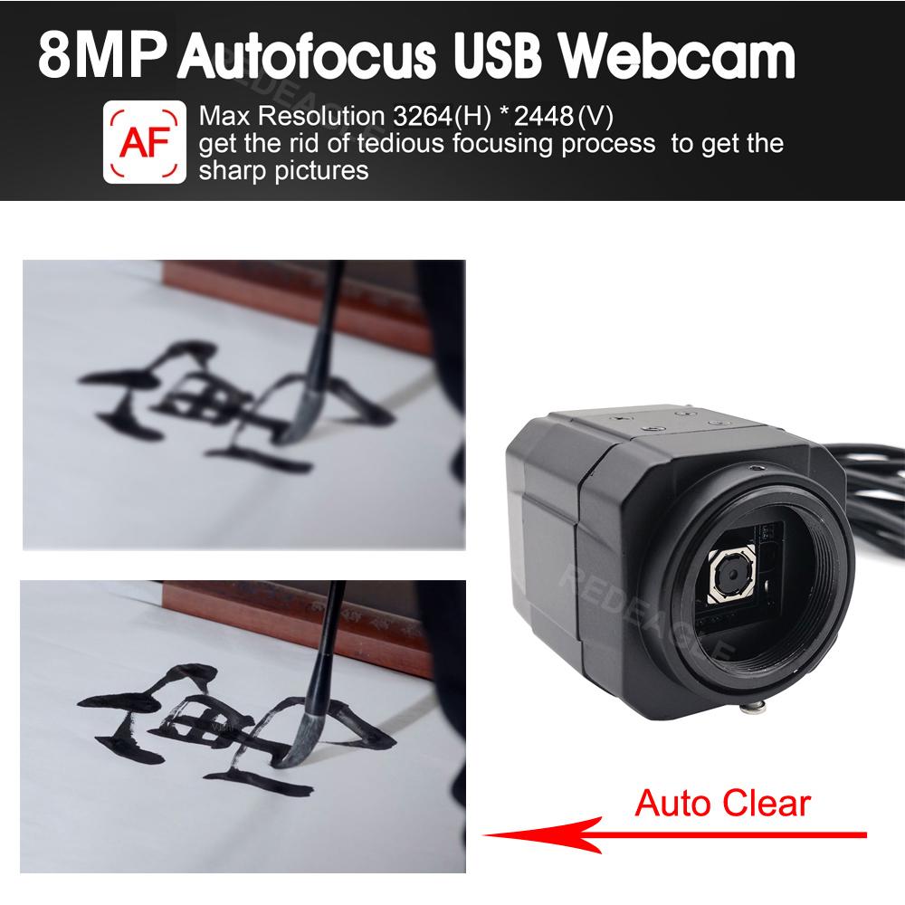 Công Nghiệp HD 8MP Lấy Nét Tự Động Webcam USB IMX179 Cảm Biến Quét Tài Liệu Giảng Dạy Phát Sóng Trực Tiếp OTG UVC PC Máy Quay Video
