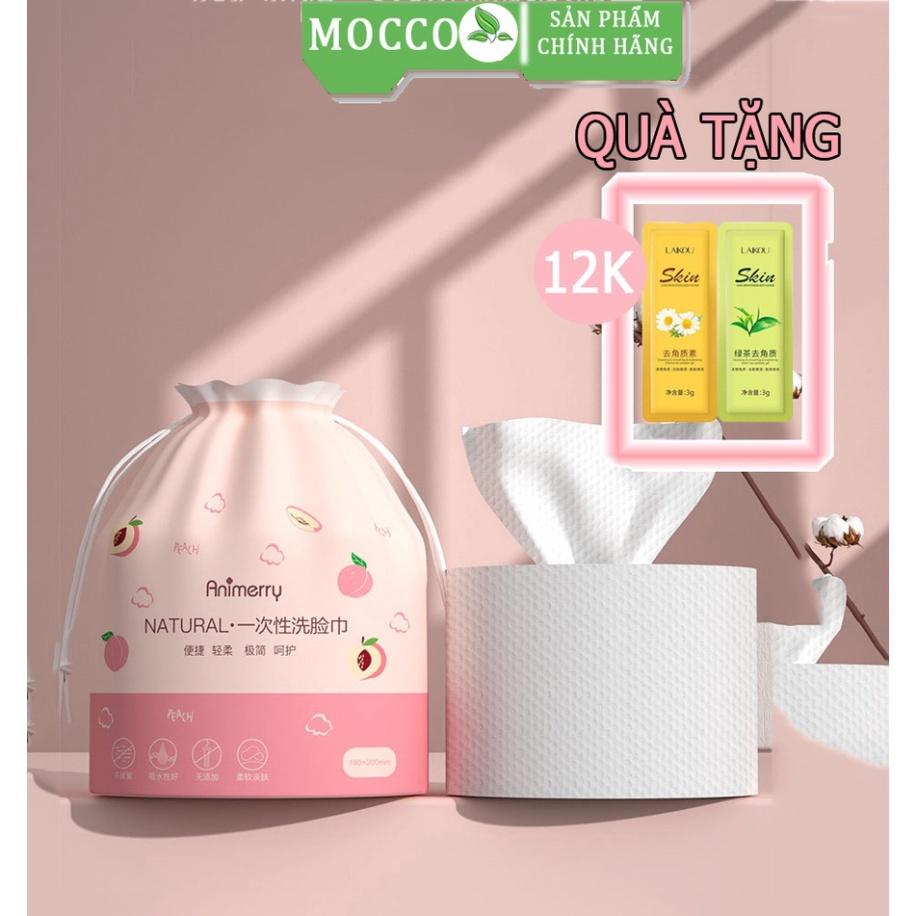 Khăn Mặt Khô Dùng 1 LầnCuộn Tẩy Trang, Lau Khô, Lau Ướt Giấy Cotton Lau Mặt Dùng Một Lần Mocco Mẫu Mới