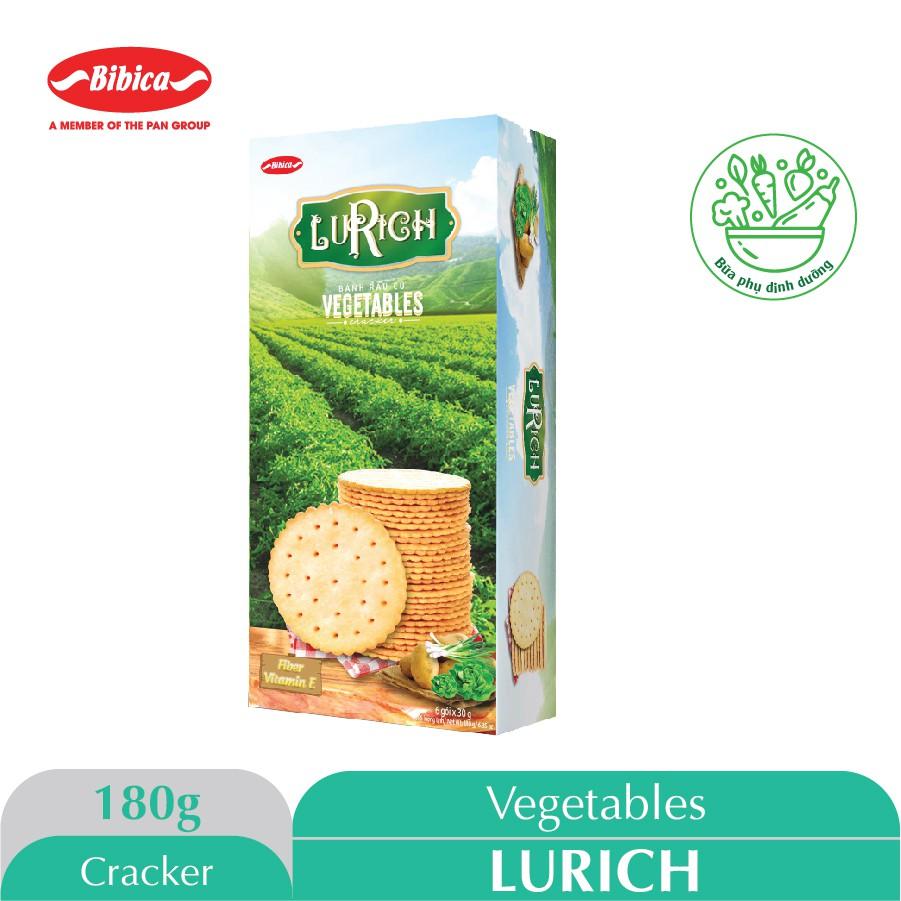 Bánh Lurich Crackers Rau Củ hộp giấy 180g - Bữa ăn phụ dinh dưỡng đầy năng lượng