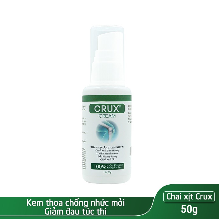 Kem thoa Giảm Sưng Đau Khớp Tức Thì Crux Dân Khang (chai 50g)