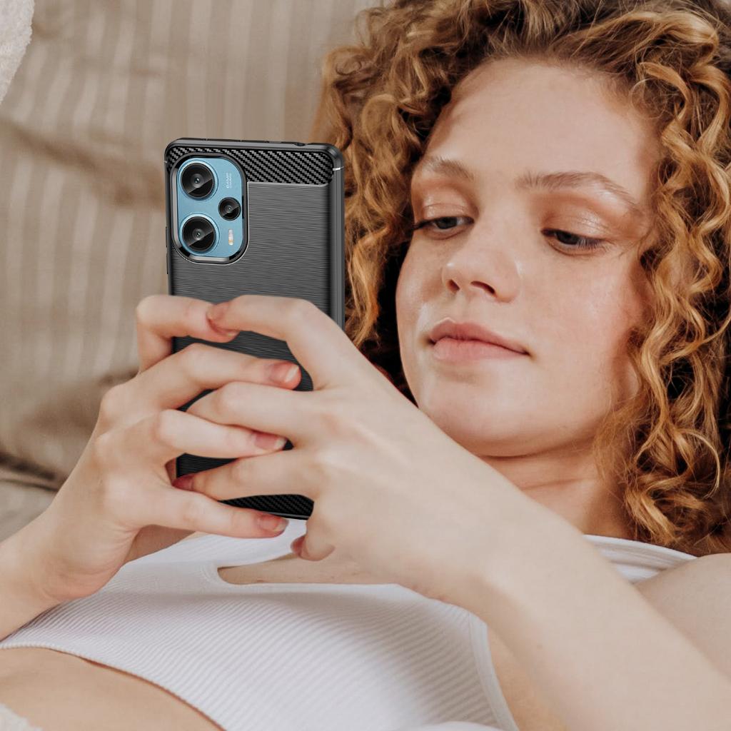 Ốp lưng Xiaomi Redmi Note 12 Turbo, Poco F5 silicone mềm Carbone phay xước chống sốc chống vân tay