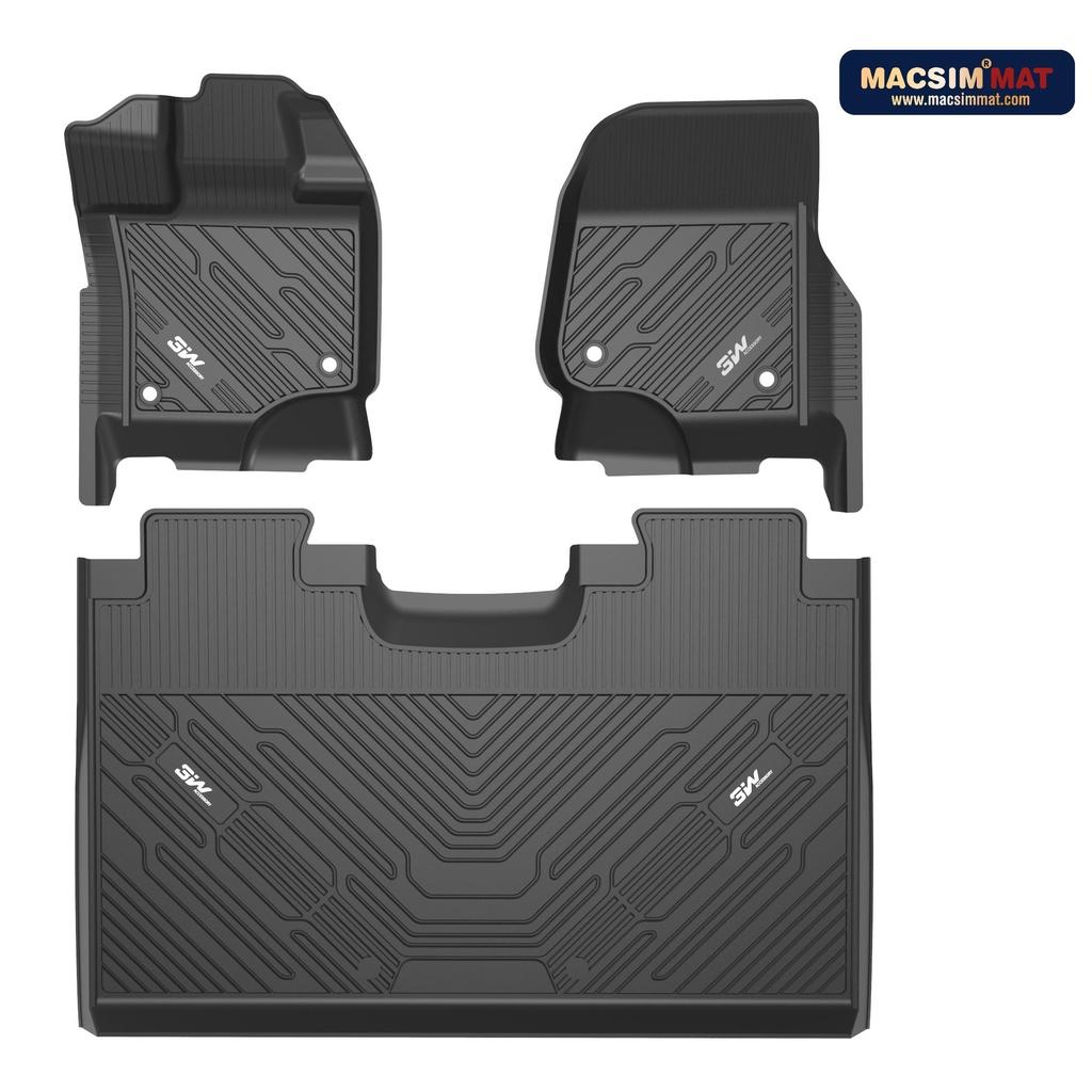 Thảm lót sàn xe ô tô Ford F150 2012-đến nay Nhãn hiệu Macsim 3W chất liệu nhựa TPE đúc khuôn cao cấp - màu đen