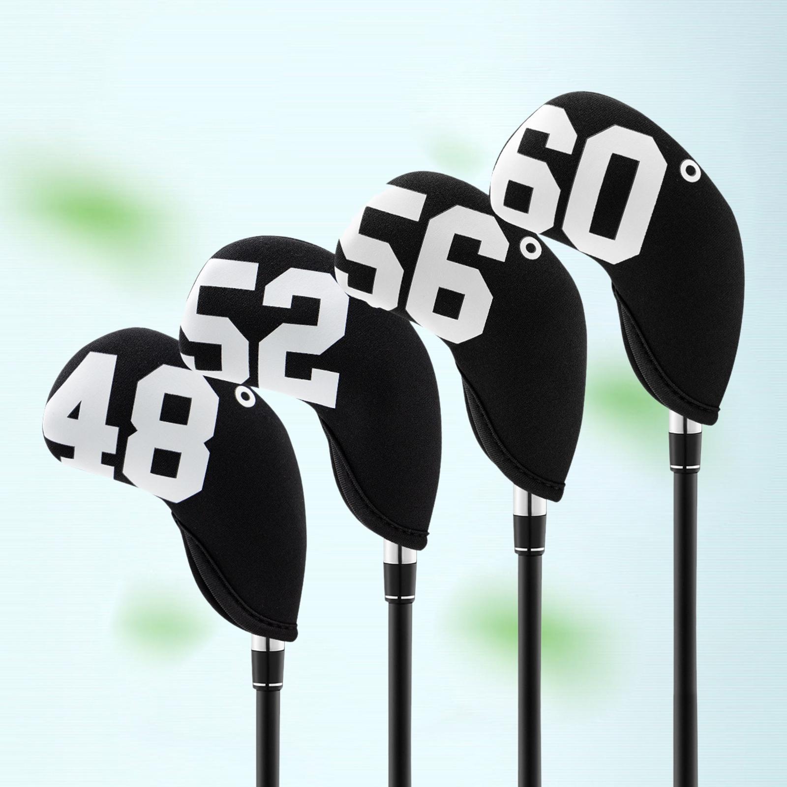 4pcs Golf Iron Headcover Anti-Slip Head Cover Wedges Club Anti-