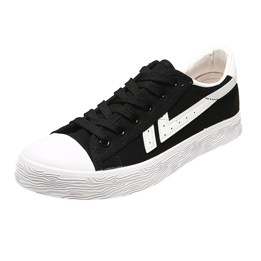 Classic Canvas Shoes for Men,Comfort Lace-up Casual Sneakers Low Cut Shoes