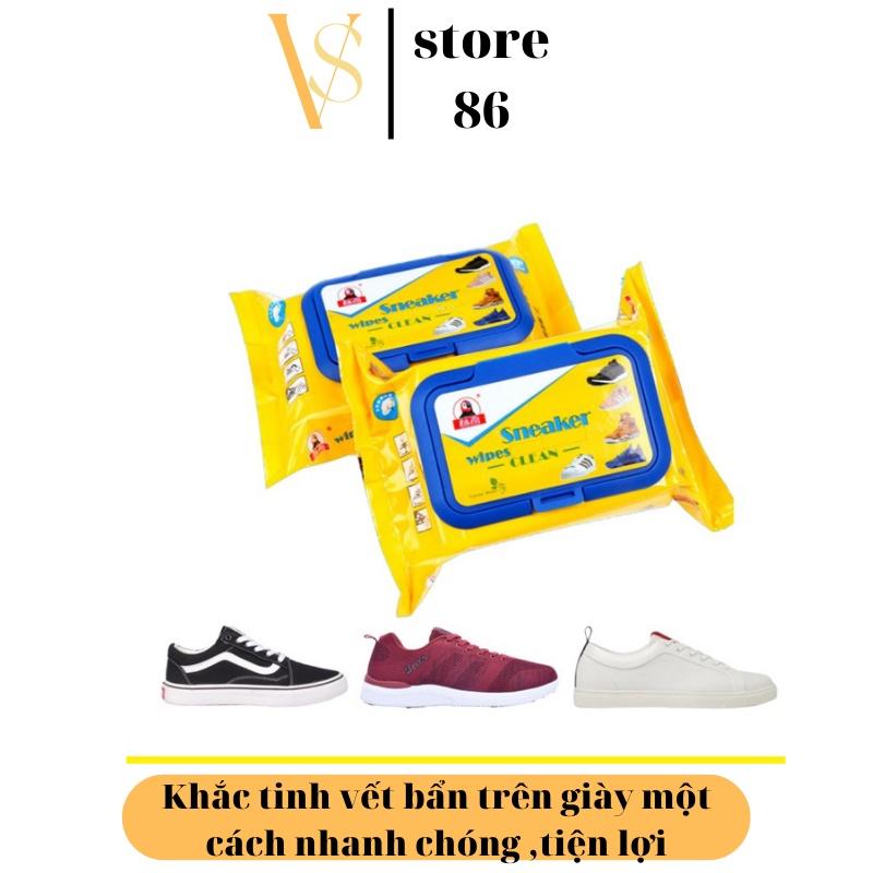 Khăn Giấy Lau Giày Siêu Sạch SNEAKER Hộp 30 Tờ Siêu Hot Không Hoá Chất Làm Hại Vải 00036