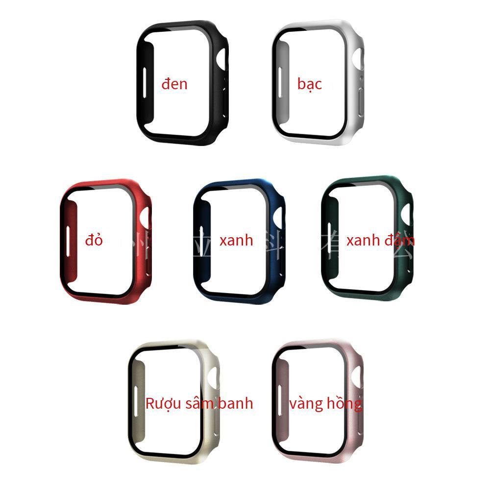 Giá ưu đãi nhất phù hợp với vỏ bảo vệ Apple Watch 7 watch7 PC vỏ cứng phim cường lực mờ màu gốc máy vỏ phim tích hợp vỏ