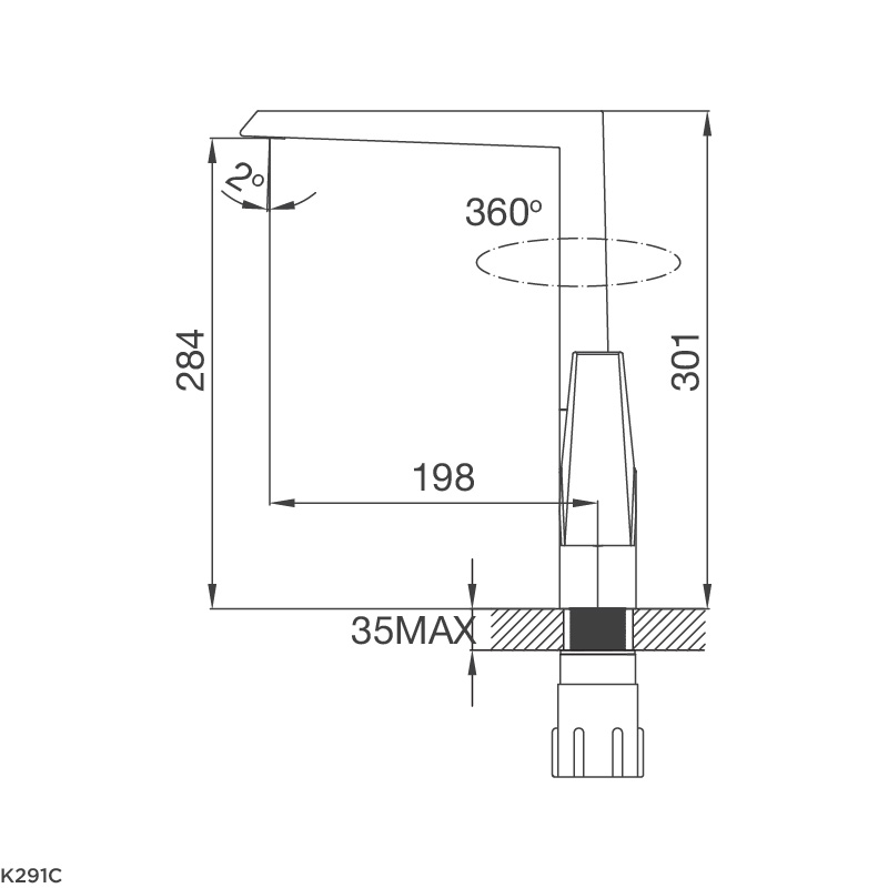 Vòi rửa chén Malloca K291C - Hàng Chính Hãng