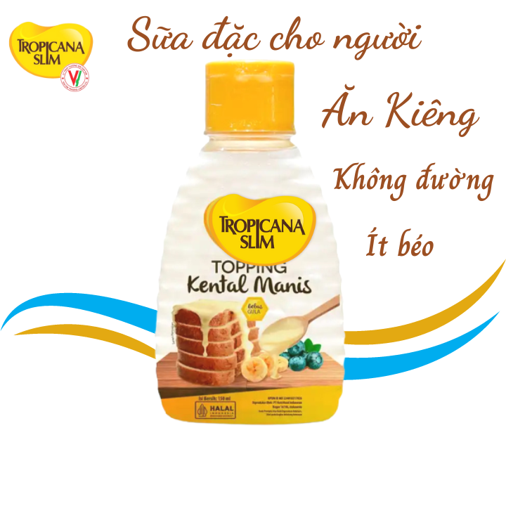 Sữa Đặc Ăn Kiêng Không Đường Tropicana Slim An Toàn Cho Người Ăn Kiêng Healthy Và Tiểu Đường 150ml