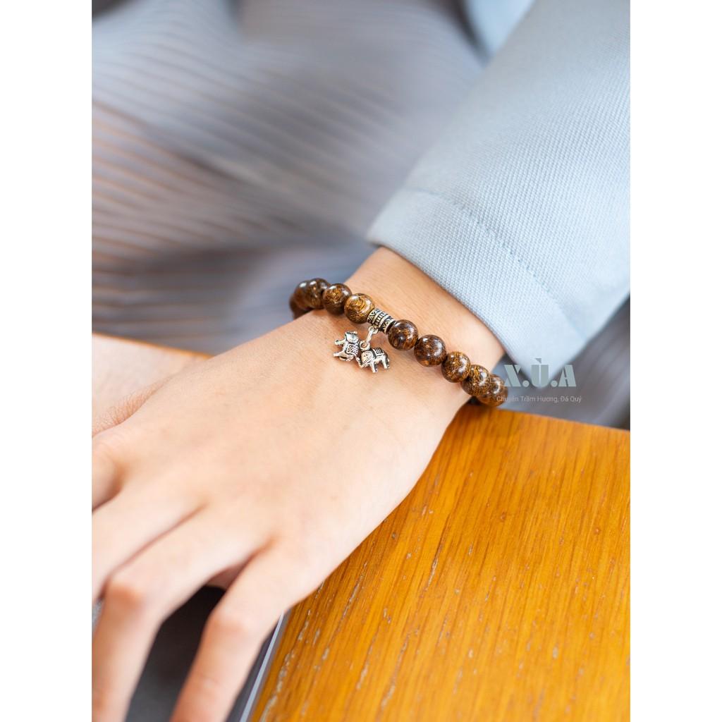 Vòng Tay Trầm Hương Đính Charm XUA108 Tuyệt Đẹp || Thu Hút May Mắn