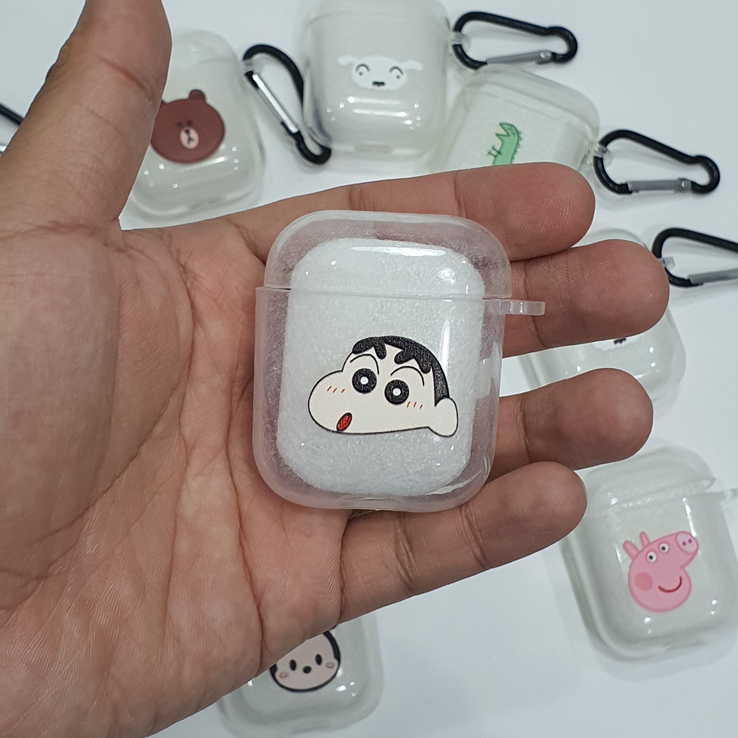 Bao Case Silicon Cho Tai Nghe Apple AirPods 1 /  AirPods 2 - Trong Suốt In Hoa Tiết - Mẫu Ngẫu Nhiên