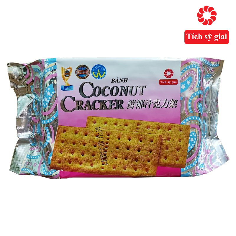 Bánh bạc vuông Coconut phủ đường Tích Sỹ Giai 180gr